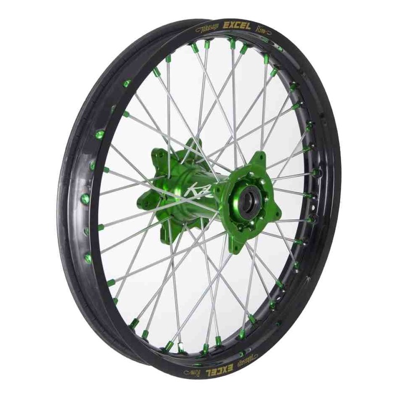 Roue arrière noire moyeu vert Kite Elite MX-EN 2,15’’x19’’ po