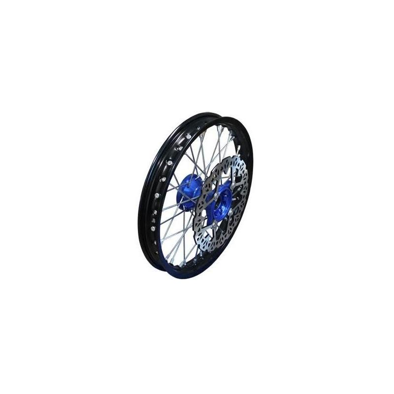 Roue avant 14' YCF alu 7116 - Moyeu Cnc bleu