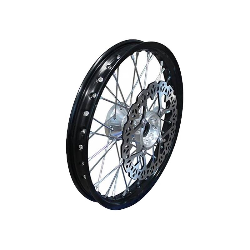 Roue avant alu 1,4x14’’ YCF noir/argent