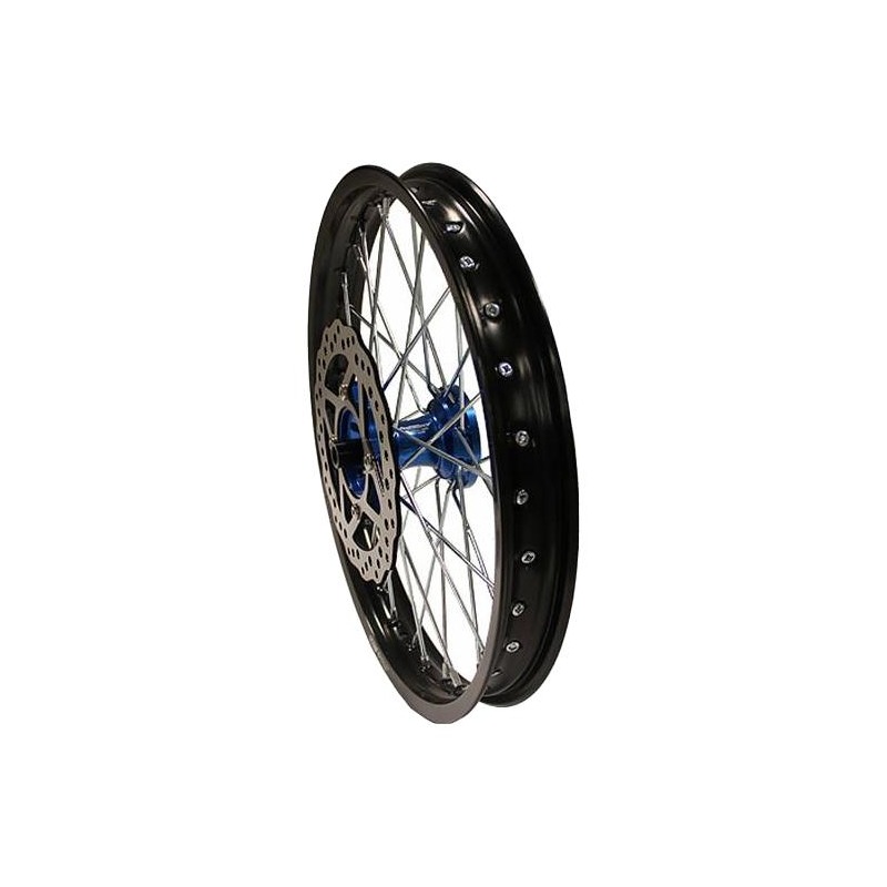 Roue avant alu 1.6 x 17’’ YCF moyeu CNC bleu