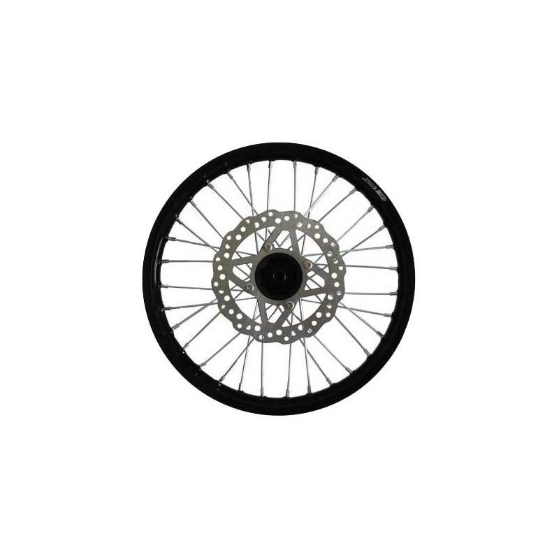 Roue avant complète alu YCF Bigy 1,6x17’’ noir/moyeu noir