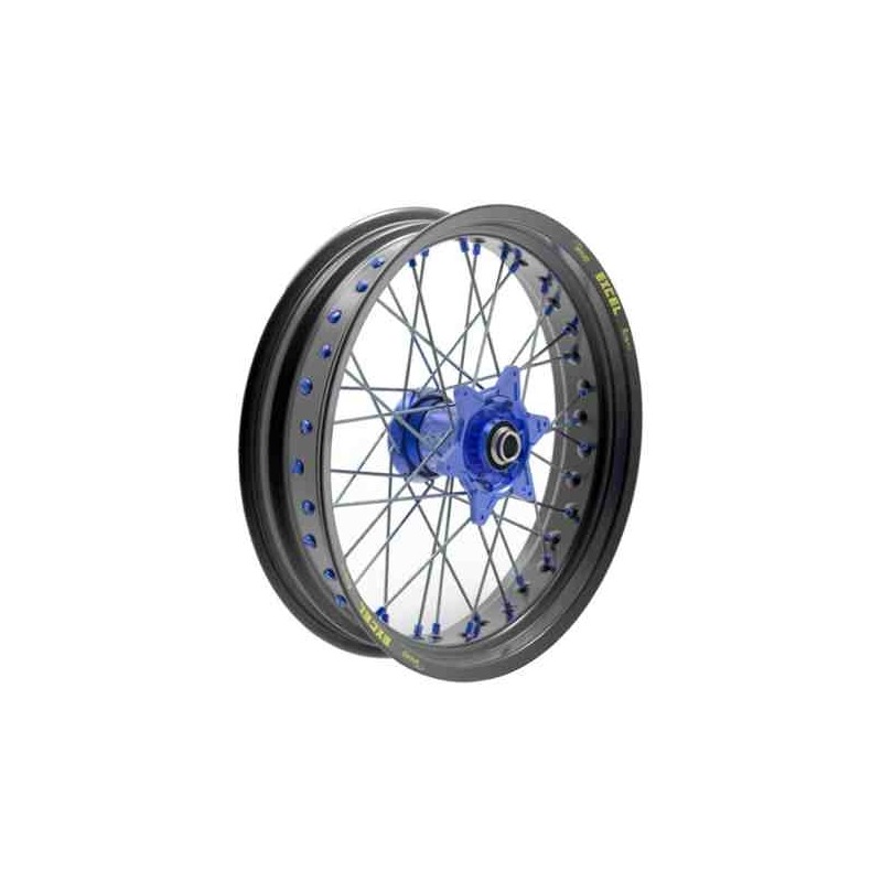 Roue avant noire moyeu bleu Kite Elite SM 3,50’’x17’’ pour KTM