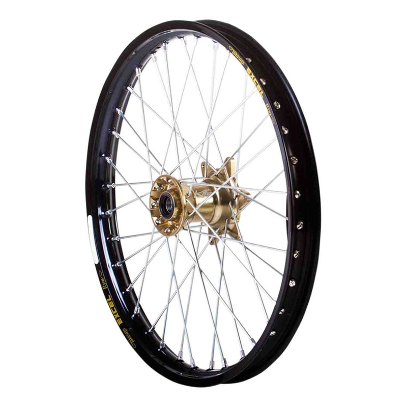 Roue avant noire moyeu bronze Kite Elite MX-EN 1,6’’x21’’ pour