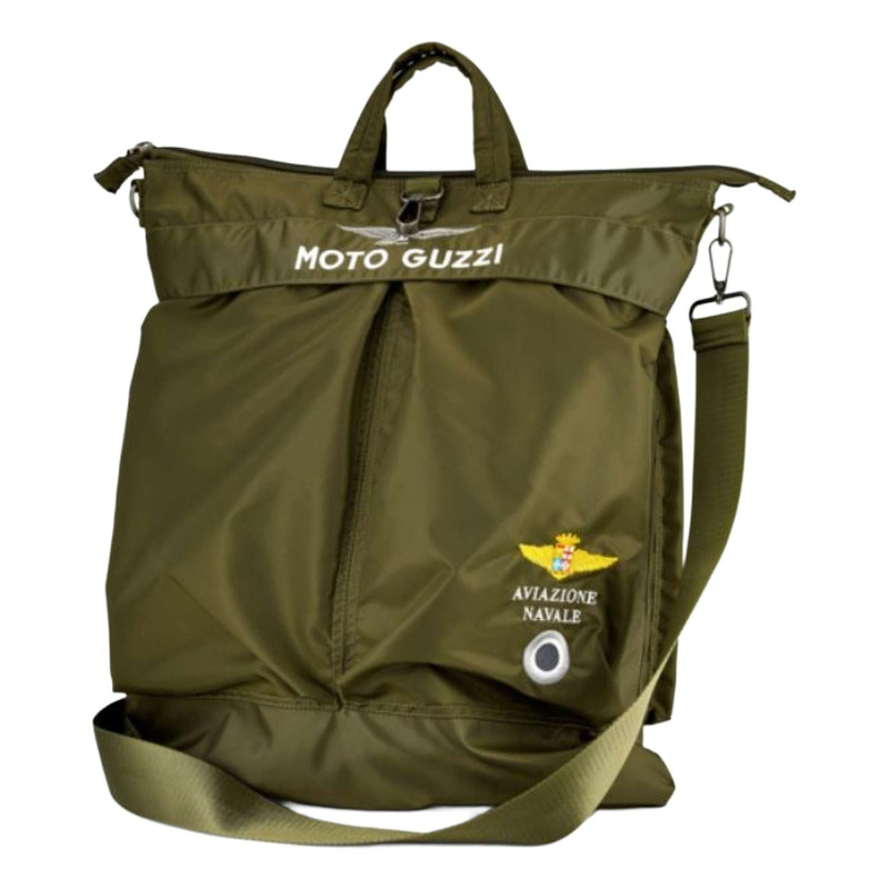 Sac de casque en nylon, vert d'origine 607870M01GN Moto Guzzi