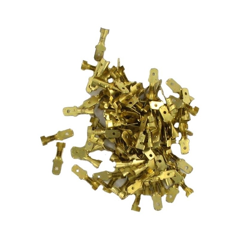 Sachet de 100 cosses mâles en laiton 2.8x1