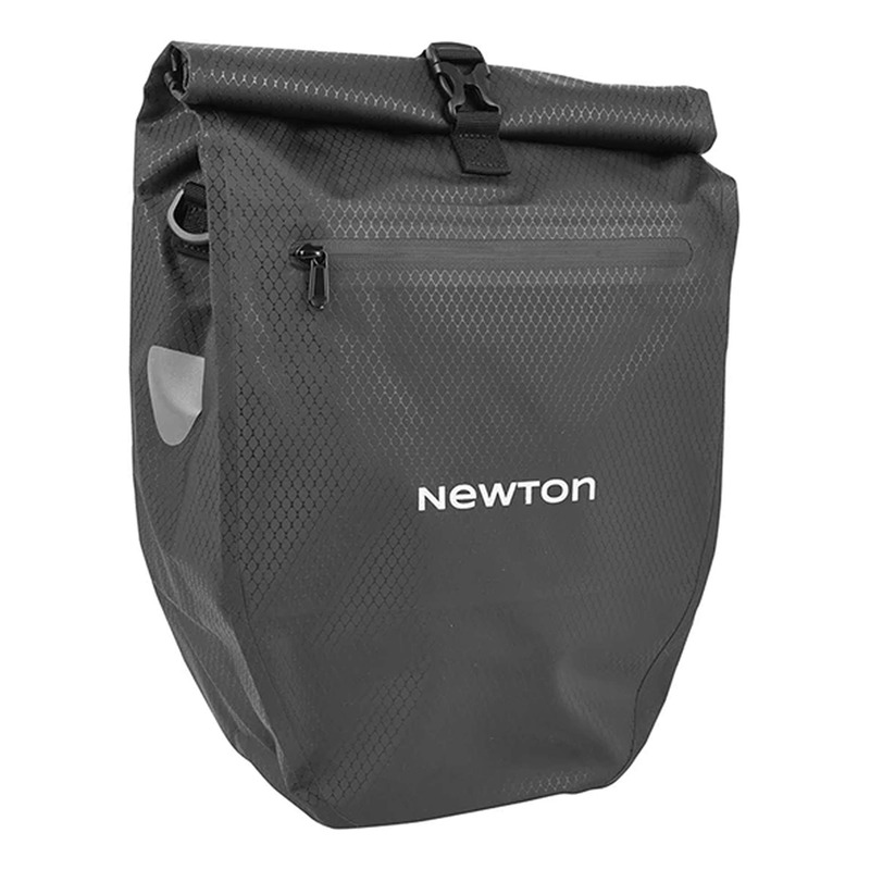 Sacoche latérale porte bagage Newton CB-11009 à bandoulière système de fixation quick lock noir
