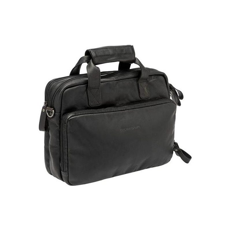 Sacoche porte-bagage NewLooxs Leather Cali en cuir noir 17L