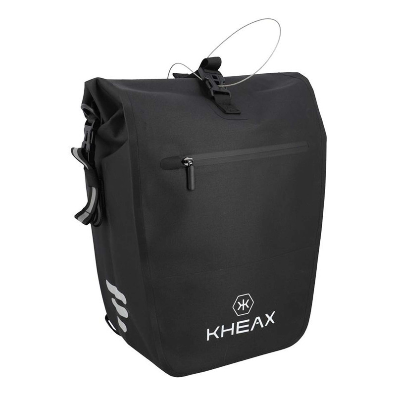Sacoche vélo porte-bagage Kheax Izoard Edge étanche noir