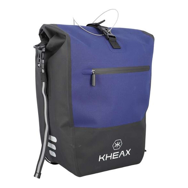Sacoche vélo porte-bagage Kheax Izoard Edge étanche bleu électrique