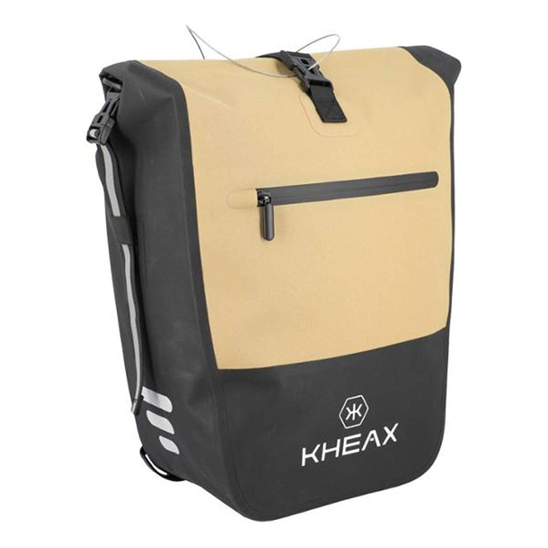 Sacoche vélo porte-bagage Kheax Izoard Edge étanche sable foncé