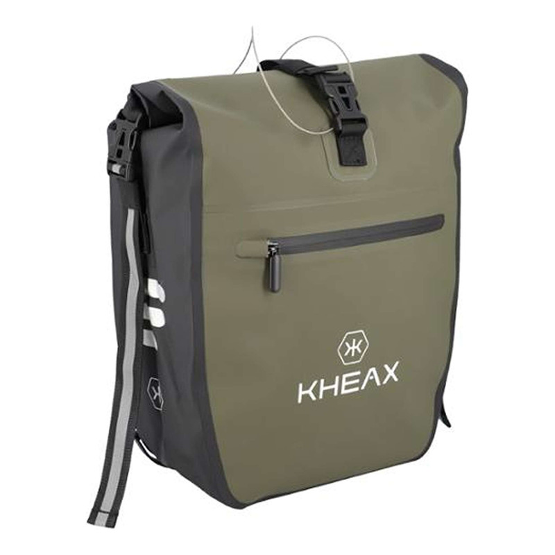 Sacoche vélo porte-bagage Kheax Izoard Mini étanche kaki
