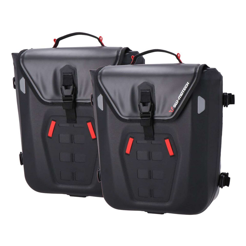 Sacoches latÃ©rales SW Motech Sysbag WP M 17-23 L noires supports SLC