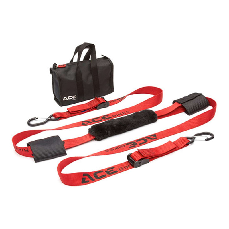 Sangles de guidon Acebikes Buckle-Up anti rayures rouge