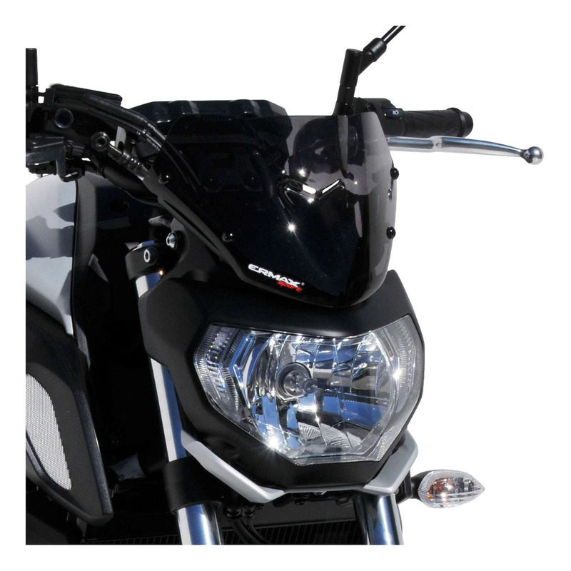 Saute-vent Ermax Hyperport 18 cm Yamaha MT-07 14-17 noir satin opaque