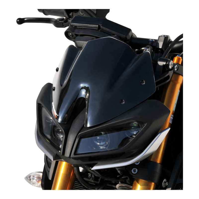 Saute-vent Ermax Hyperport 22 cm Yamaha MT-09 17-20 noir satin opaque