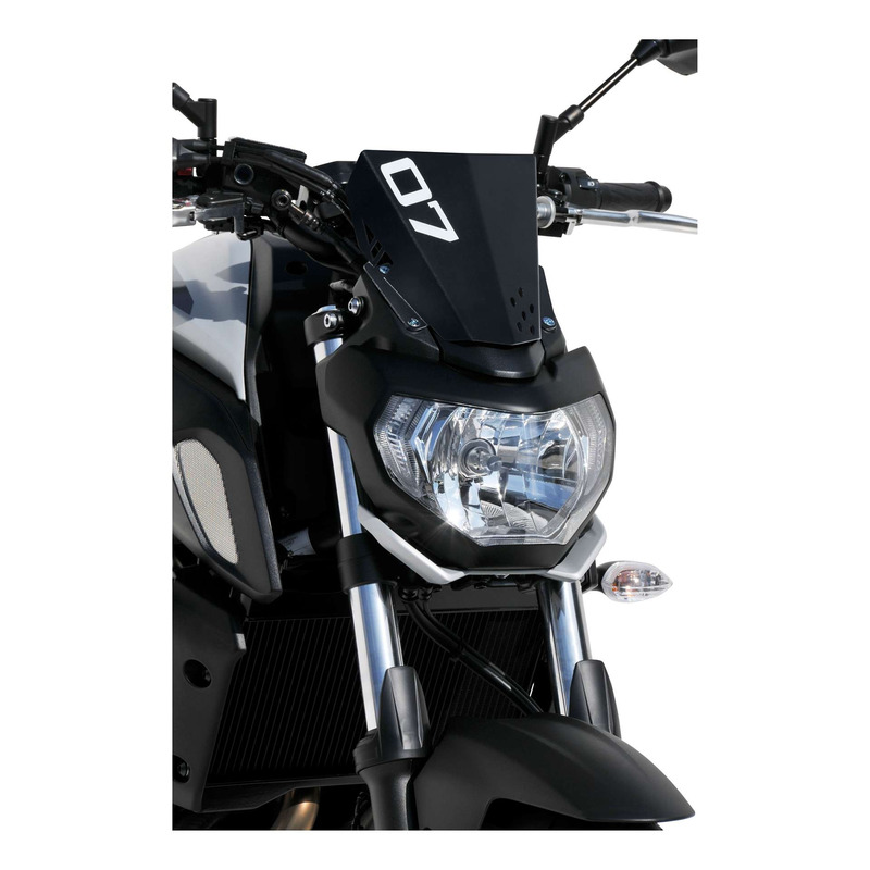 Saute-vent Ermax Sport 22 cm Yamaha MT-07 18-20 aluminium noir