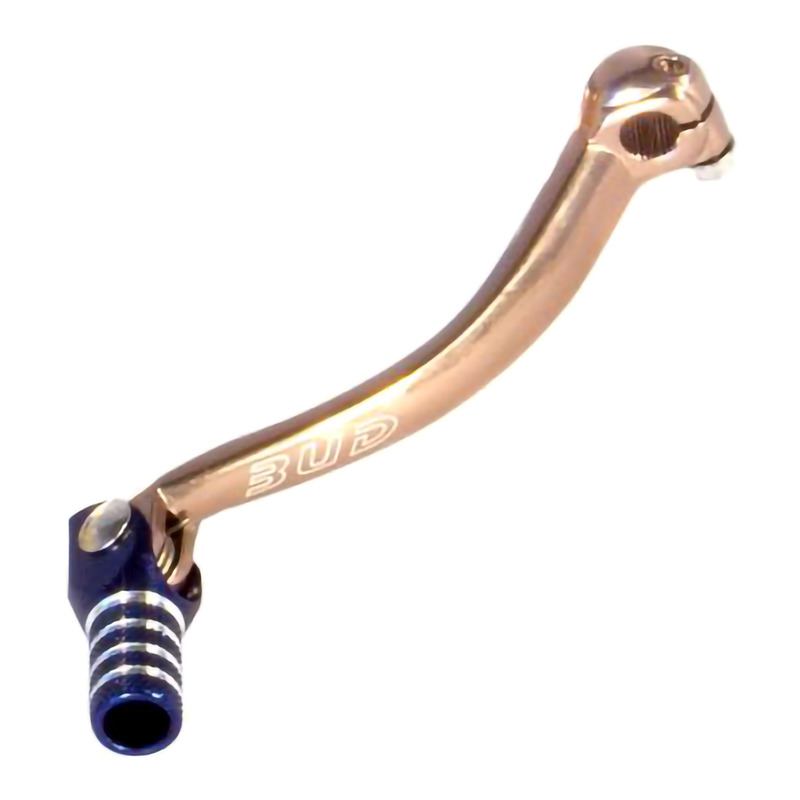 Sélecteur de Vitesse Repliable BUD RACING en Alu Forgé Anodisé Bleu pour Yamaha 250/450 YZF 01-13