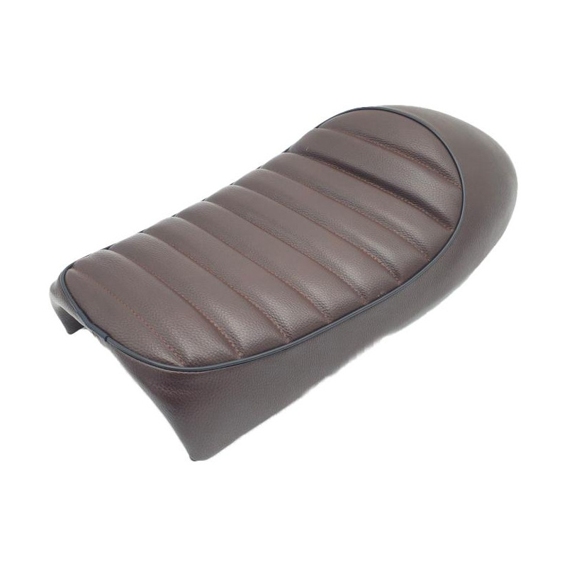 Selle Brazoline CafÃ© Racer 2 marron foncÃ© coutures droites marrons l