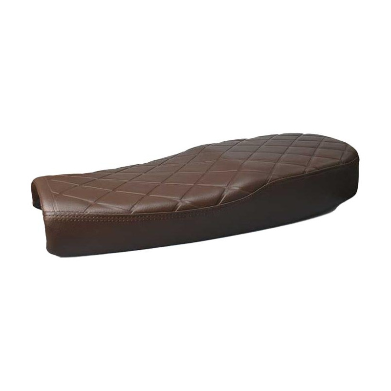Selle Brazoline Scrambler 1 marron coutures losanges marrons