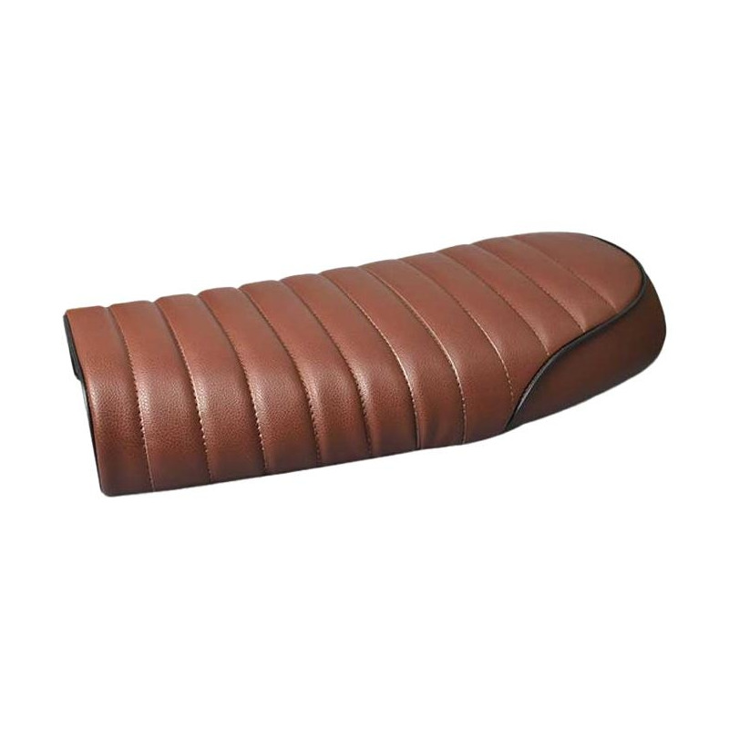 Selle Brazoline Scrambler 2 marron coutures droites marrons liserets n