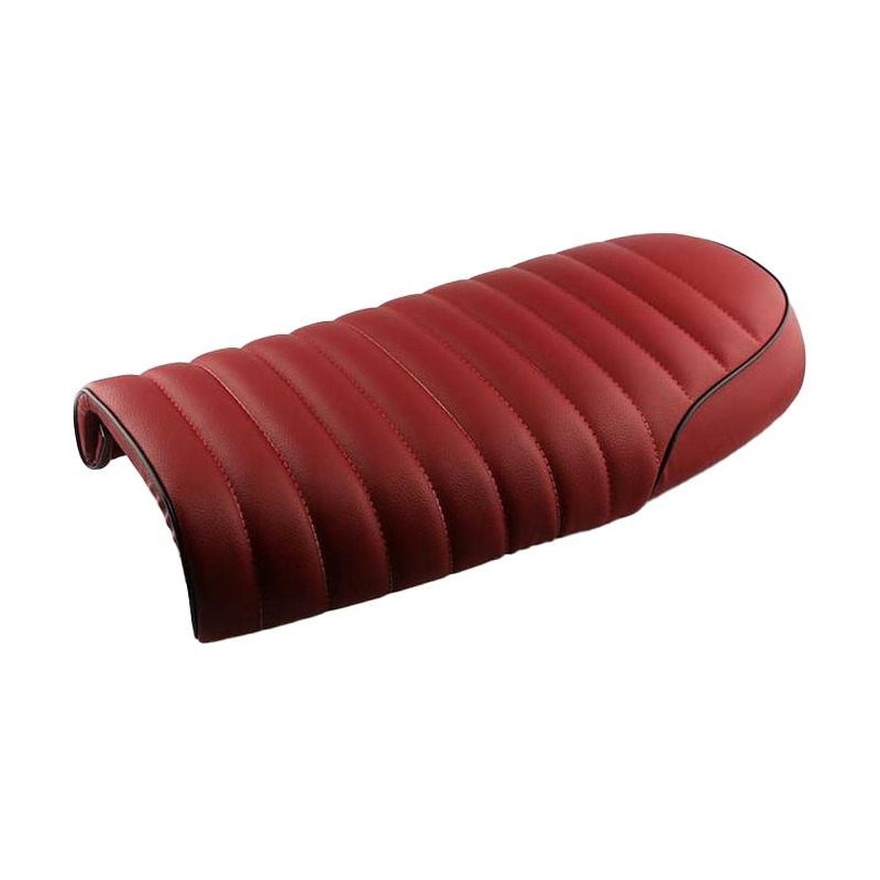 Selle Brazoline Scrambler 2 marron/rouge coutures droites marrons/roug