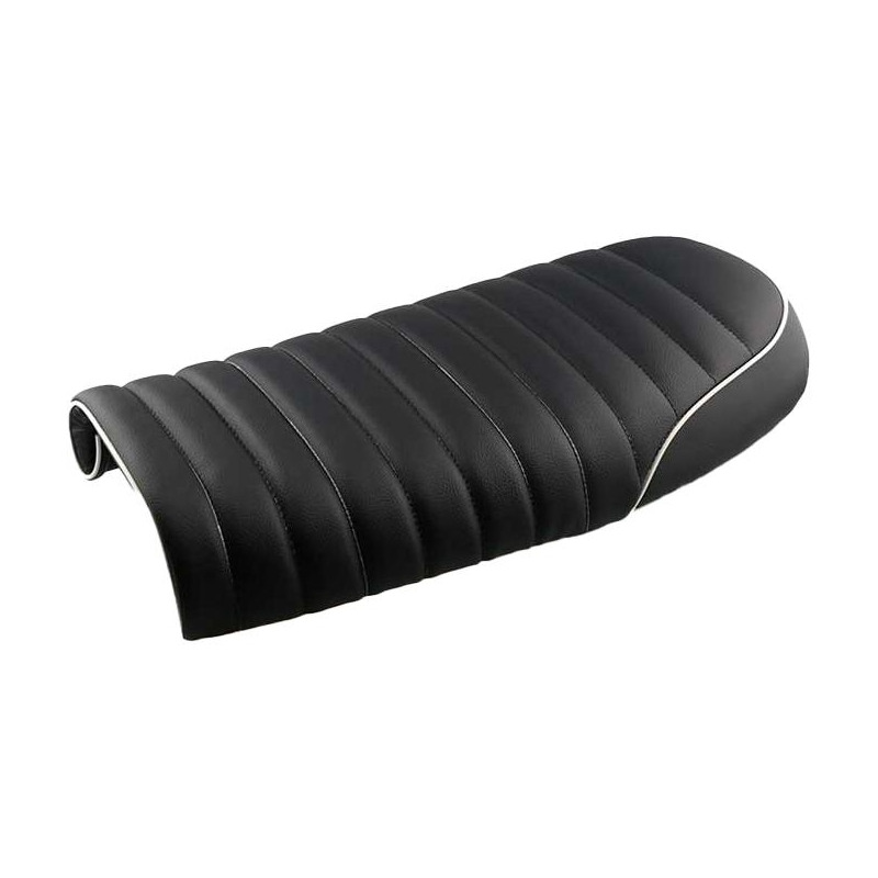 Selle Brazoline Scrambler 2 noire coutures droites noires liserets bla