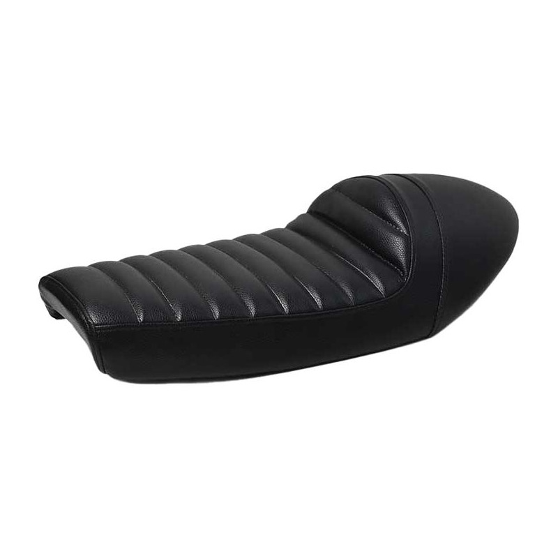 Selle Brazoline Scrambler/cafe racer noire coutures droites noires