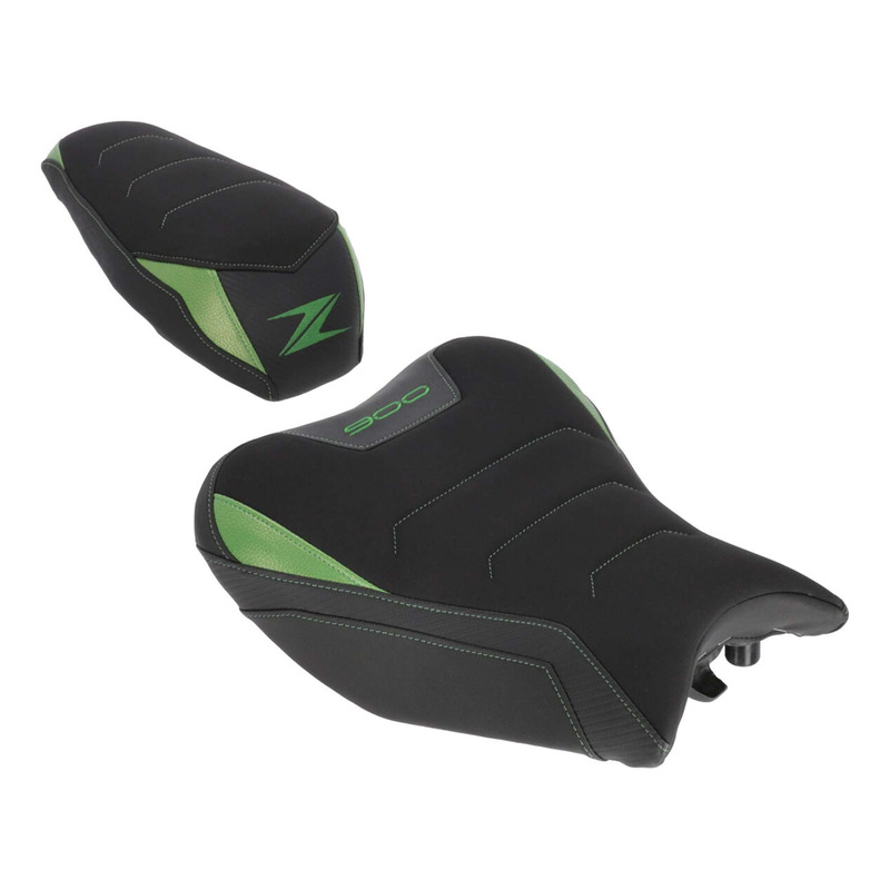 Selle confort complète Bagster SIT'N GO Kawasaki Z 900 20-24 noir/nubuk/vert nacré