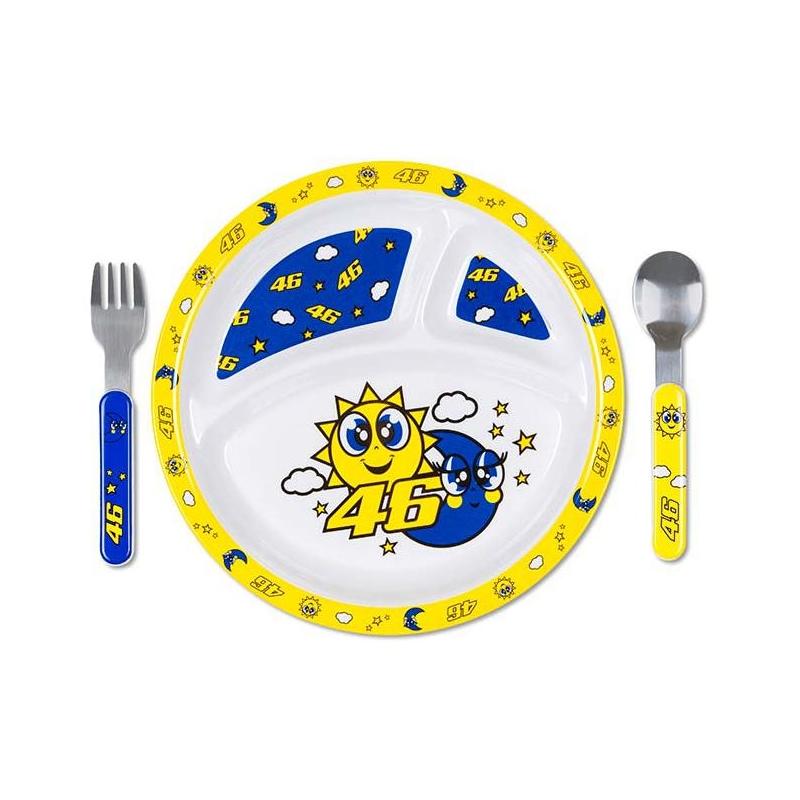 Set assiette couverts bébé VR46 Sun & Moon