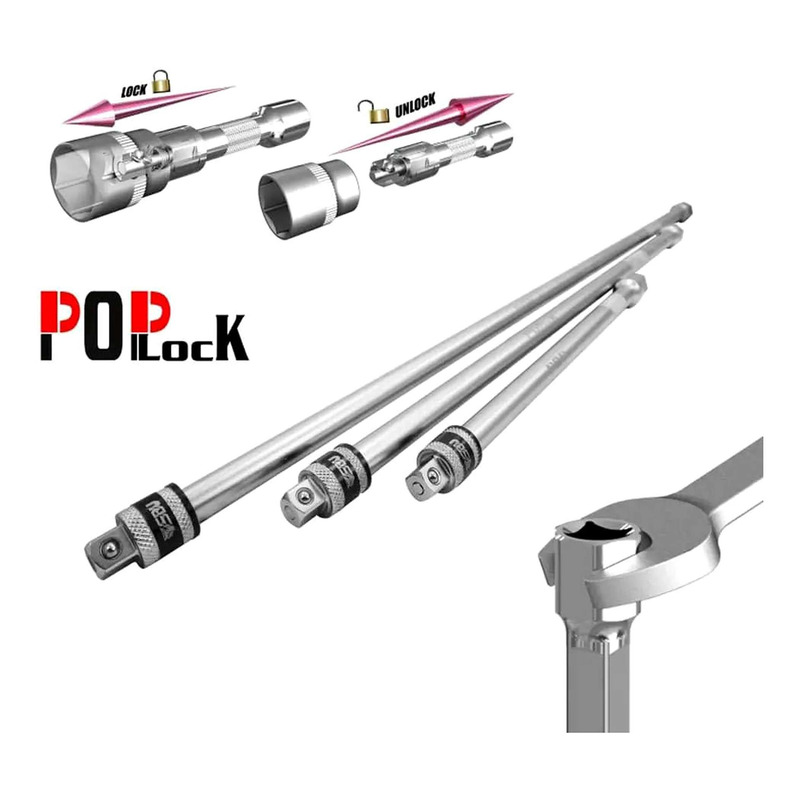 Set de rallonges Ã  blocage automatique SBV 1/4" (150, 300 et 450 mm-L