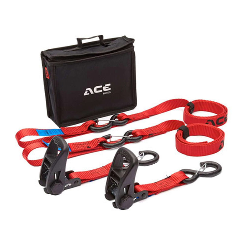Set de sangles et crochets Acebikes rouge