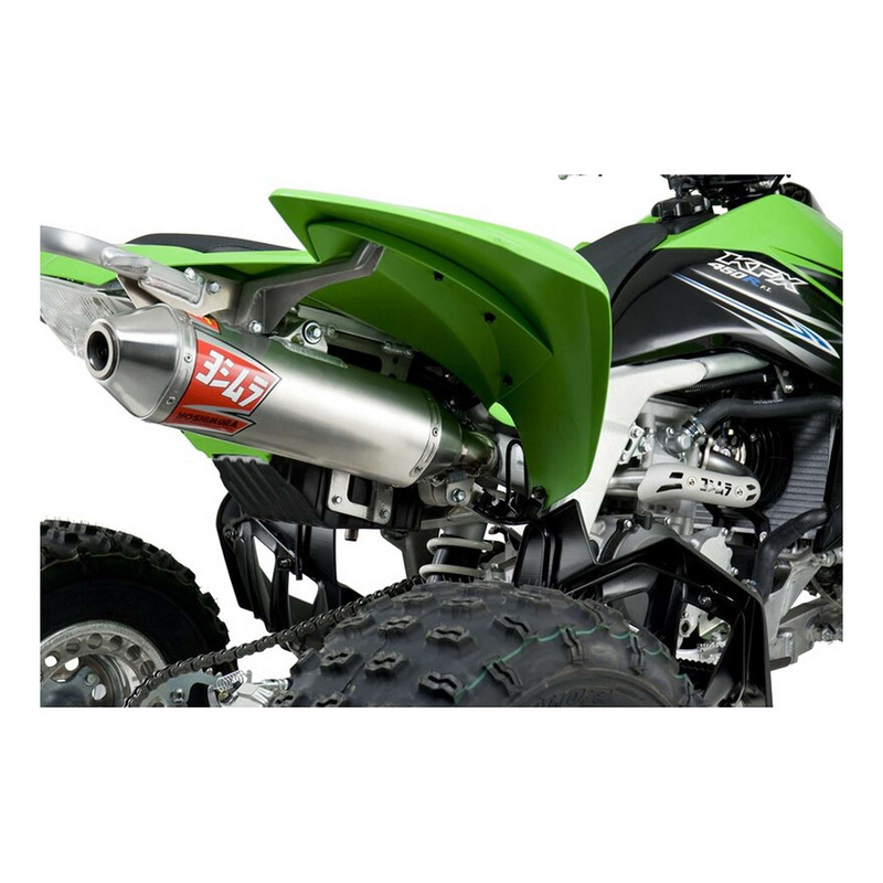 Silencieux d’Échappement de Rechange YOSHIMURA RS-2 Aluminium/Inox pour Quad Kawasaki 450 KFX 08-14