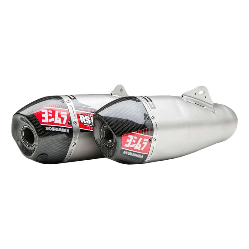 Silencieux d’Échappement Droit de Rechange YOSHIMURA RS-9T Inox/Carbone pour Honda 450 CRF-R 17-20