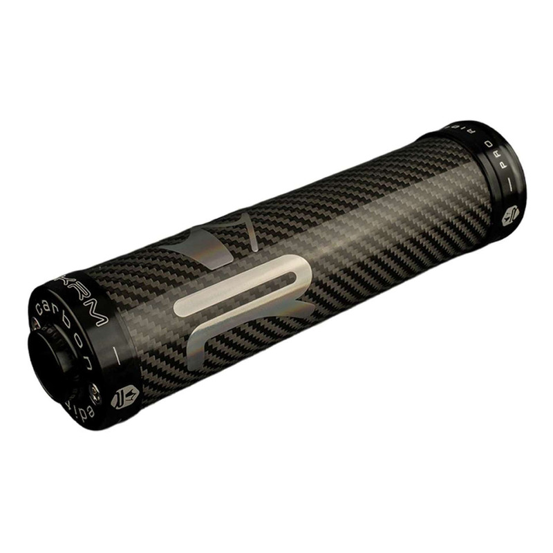 Silencieux d’échappement en Carbone holographique et noir KRM Pro Ride 70-90cc