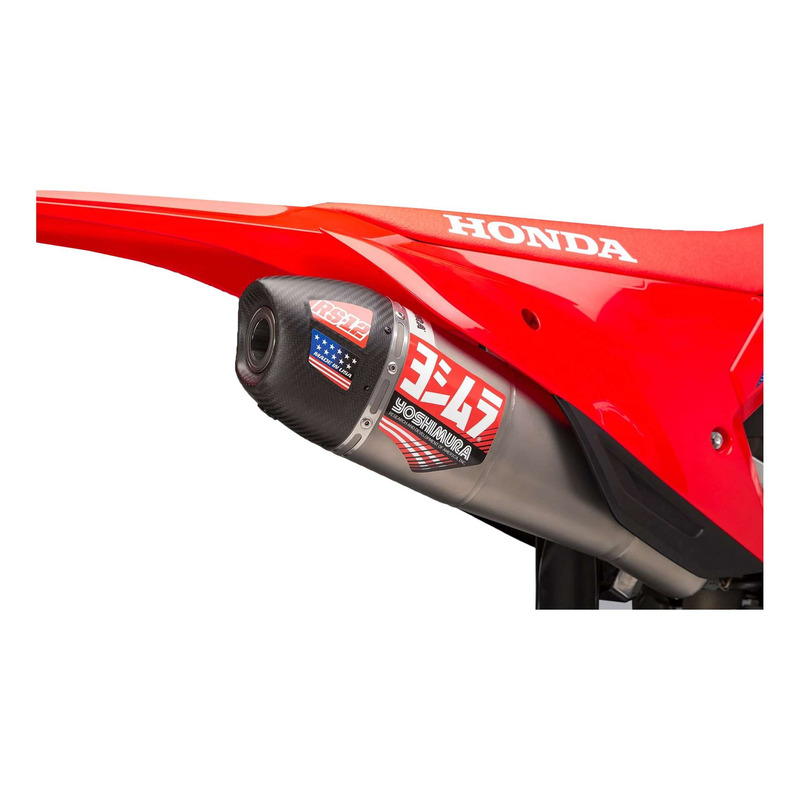 Silencieux d’Échappement YOSHIMURA RS-12 Slip-On Signature Inox/Carbone pour Honda 450 CRF 21-24