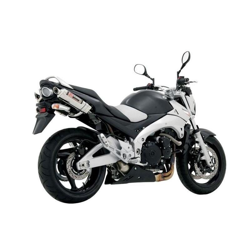 Silencieux de rechange gauche tri-oval titane yoshimura pour suzuki