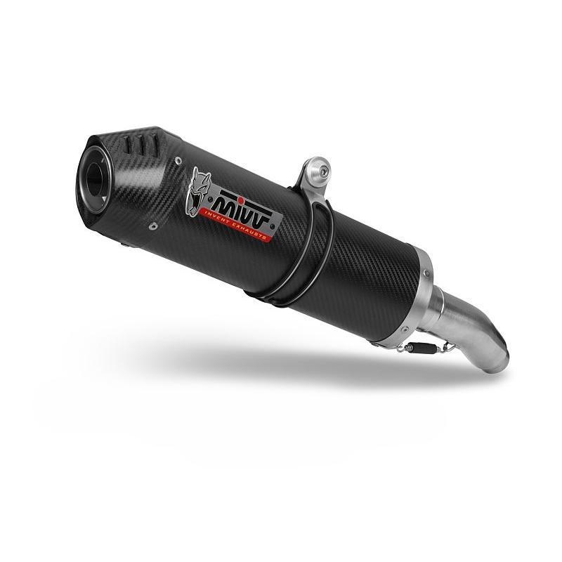 Silencieux double MIVV Oval carbone / casquette carbone Ducati Monster