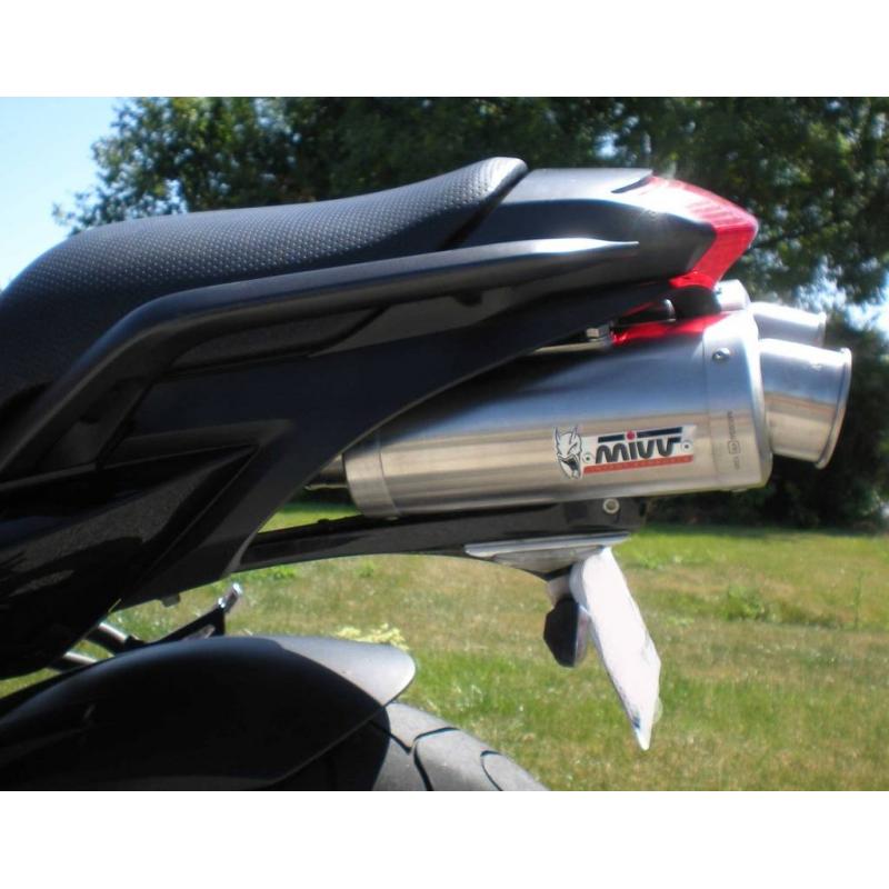 Silencieux double MIVV Oval inox Yamaha FZ6 Fazer 04-