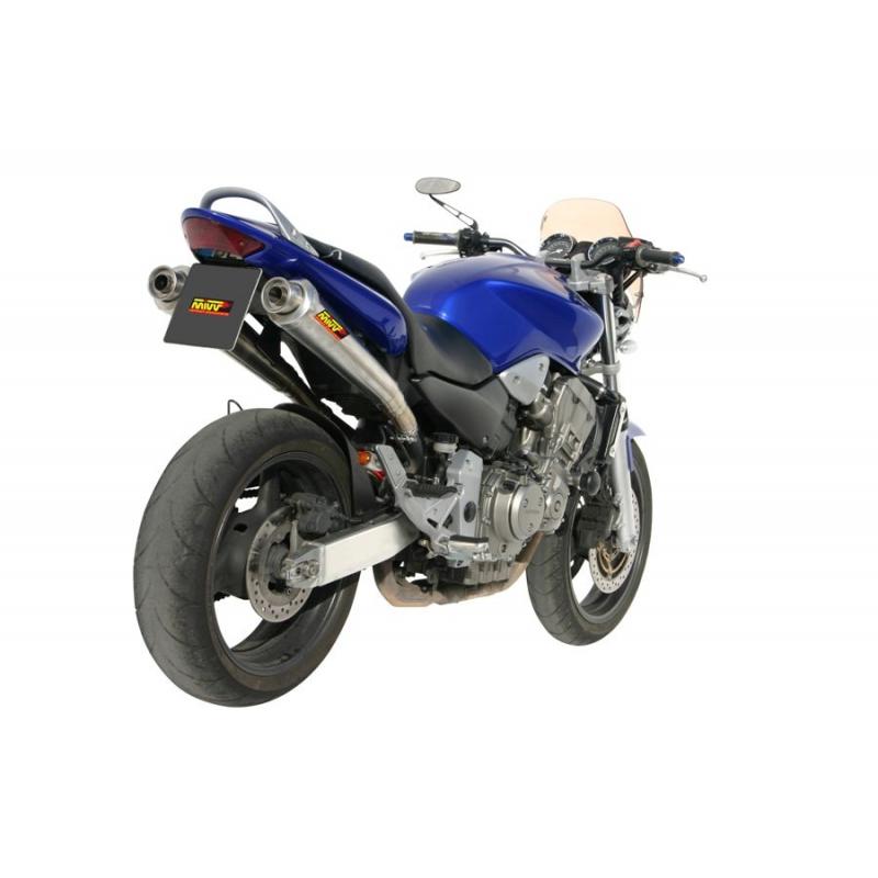 Silencieux double MIVV X-Cone inox Honda CB900F Hornet 02-