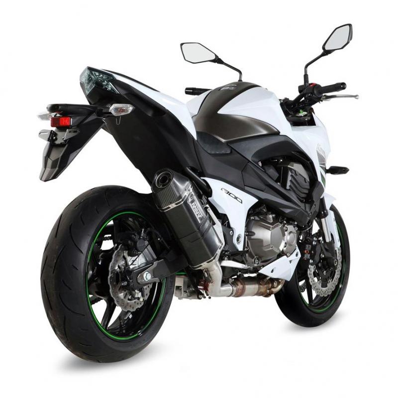 Silencieux homologué MIVV Speed Edge acier noir Kawasaki Z800 13-