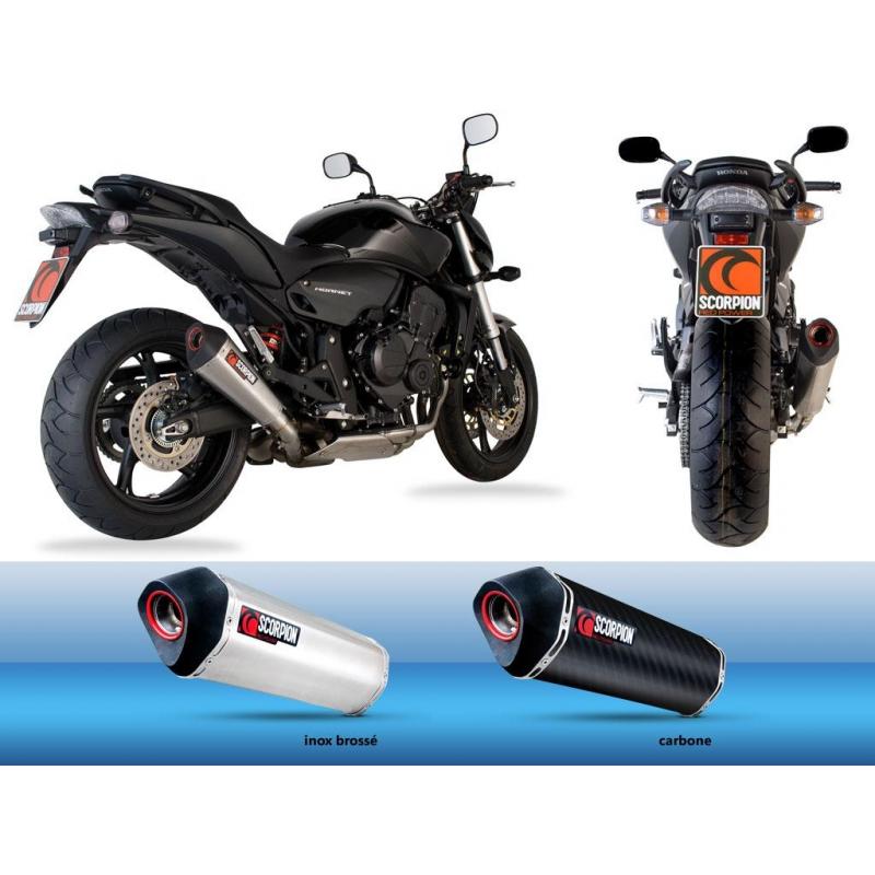 Silencieux homologué Scorpion Serket conique Inox Brossé CB600F Horn