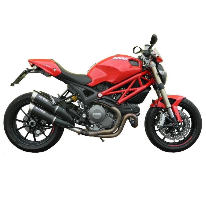 Silencieux homologués SPARK rond carbone pour Ducati Monster 1100 Evo
