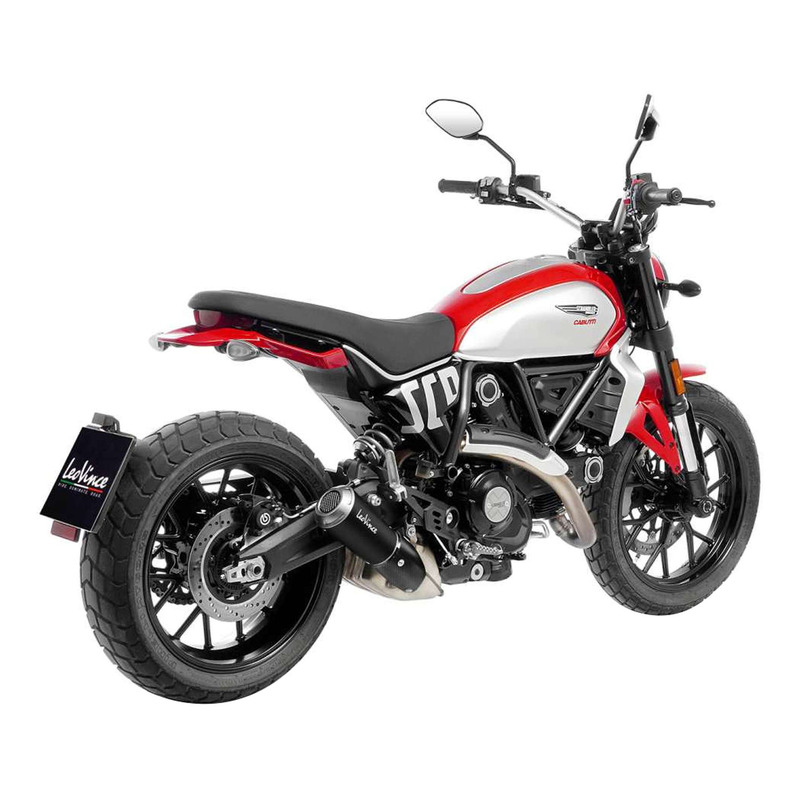 Silencieux Leovince LV-10 inox noir Ducati Scrambler 800 Icon 23-24