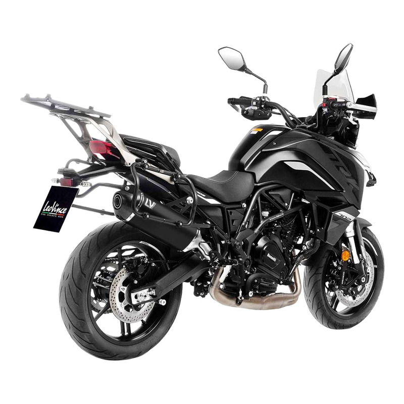 Silencieux Leovince LV-14 inox noir Benelli TRK 702 23-24