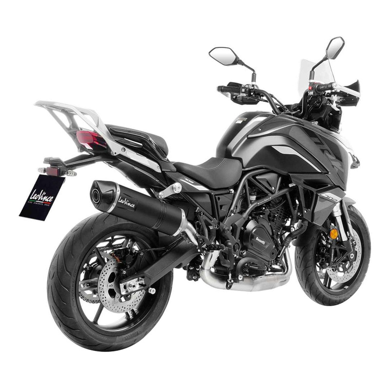 Silencieux Leovince LV One Evo inox noir Benelli TRK 702 X 23-24