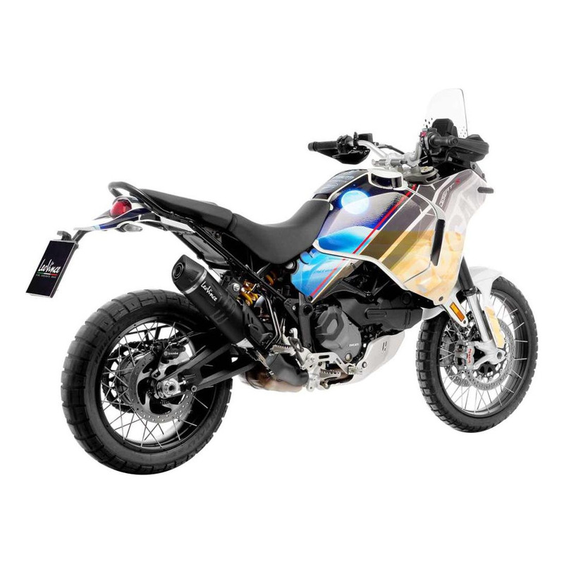 Silencieux Leovince LV One inox noir Ducati Desert X 22-23