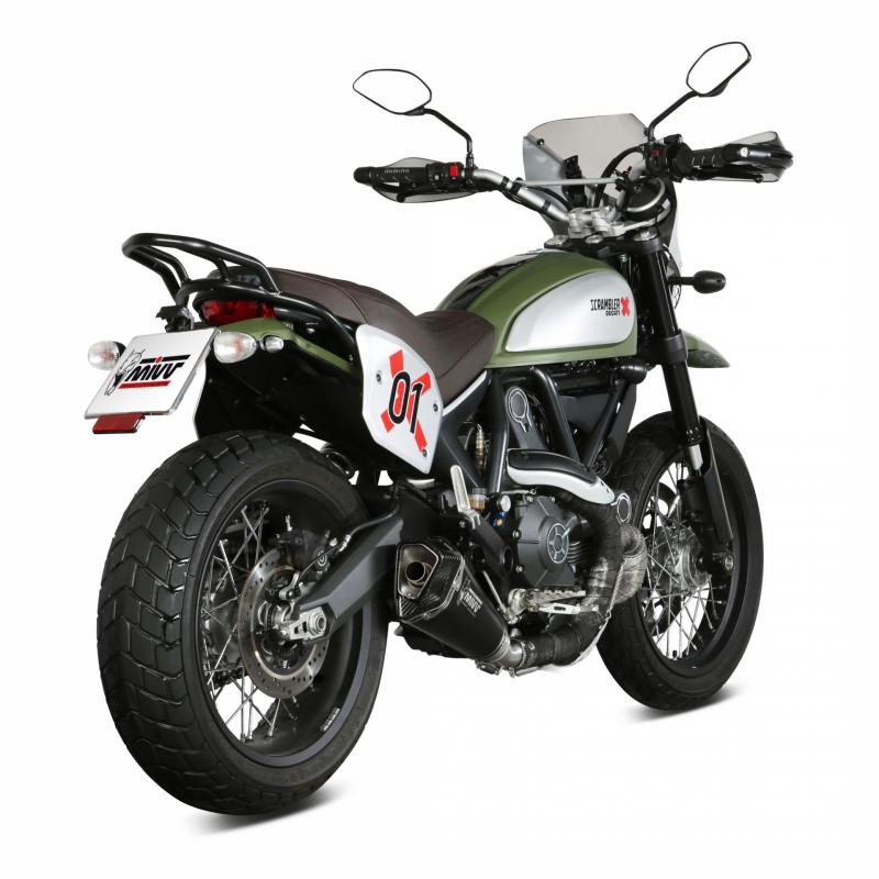 Silencieux Mivv Delta Race inox noir Ducati Scrambler 800 15-19