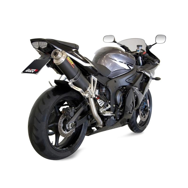 Silencieux MIVV Oval carbone passage haut Yamaha YZF-R6 03-05