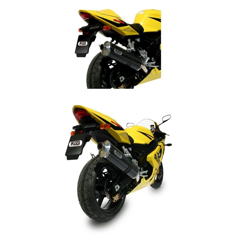Silencieux MIVV Oval carbone Suzuki GSX-R600 / GSX-R750 04-05