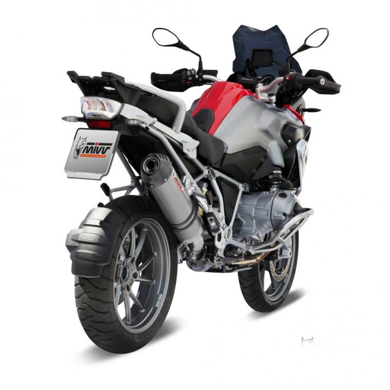 Silencieux MIVV Oval titane casquette carbone BMW R1200GS 13-18